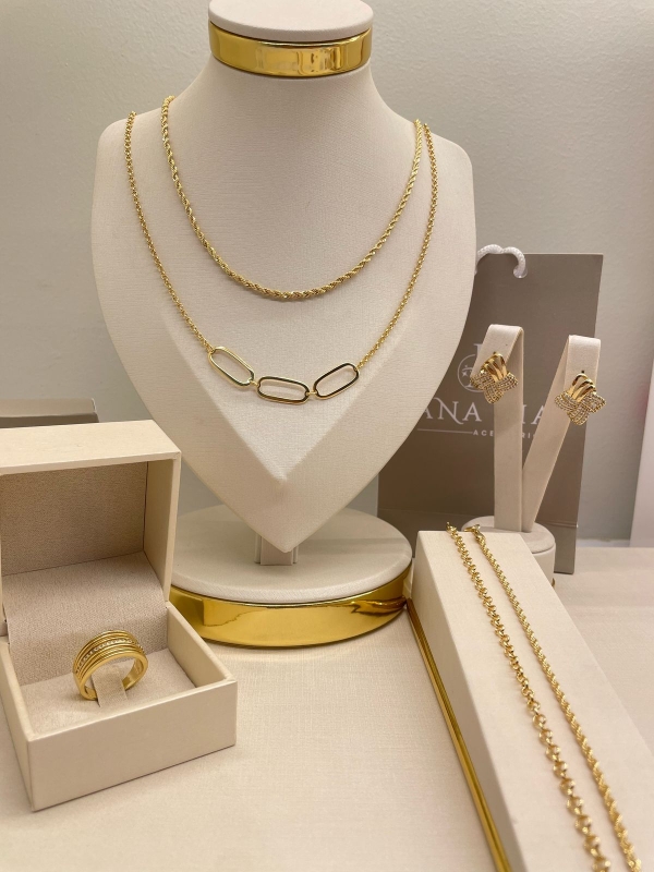 Anel de zirconia banho em ouro 18k - Image 3