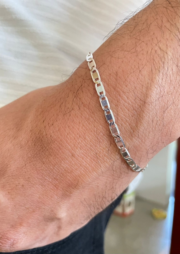Pulseira Masculina Piastrine Prata 925
