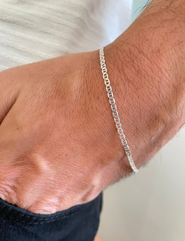 Pulseira Masculina Piastrine Prata 925