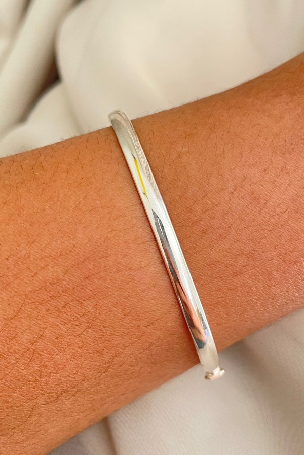 Bracelet Fio Abaulado de Prata 925