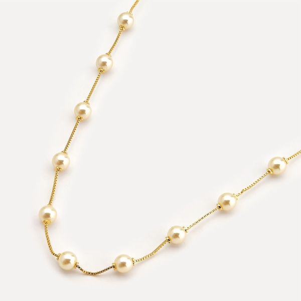 Colar de perola banho em ouro 18k - Image 4