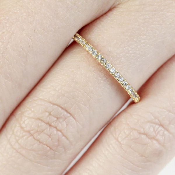 Anel dourado com zirconia cristal banho em ouro 18k - Image 2