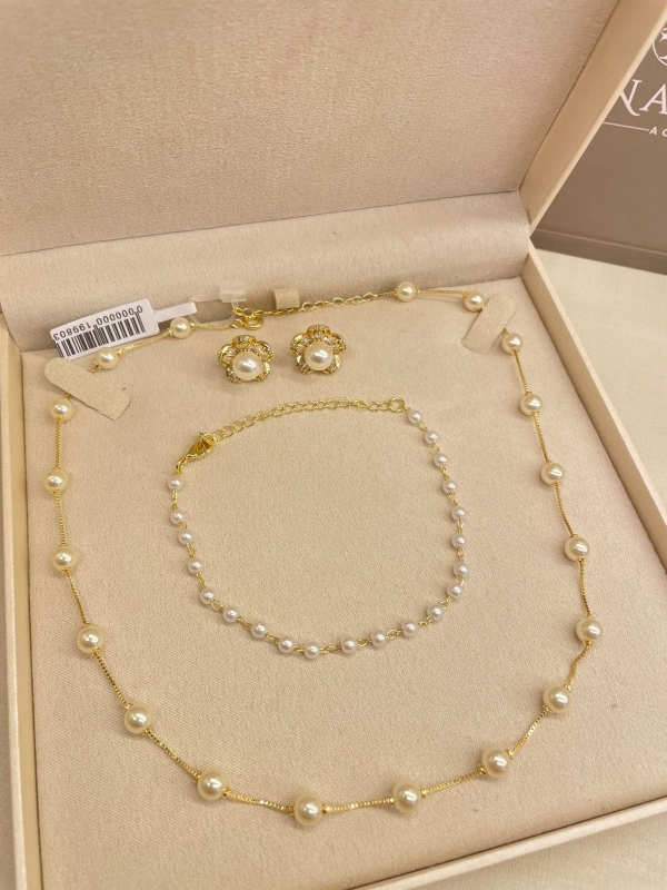 Colar de perola banho em ouro 18k - Image 3